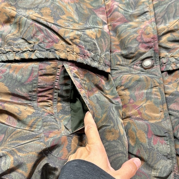 Vintage British Mist Floral Puffer Jacket Size Large 80s - Picture 9 of 9
